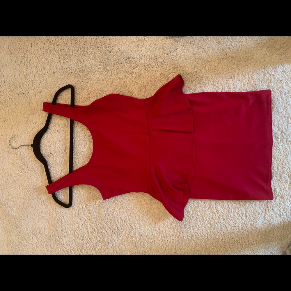 red mini dress tags on